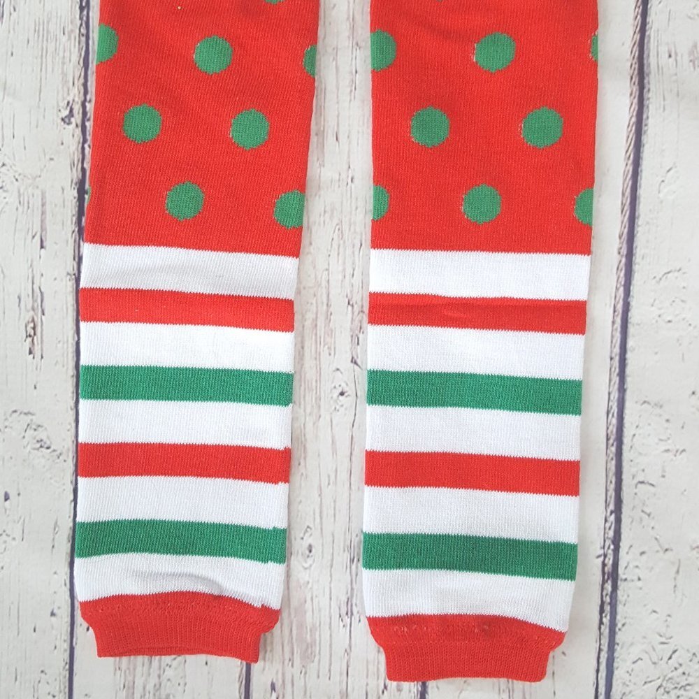 Polka Dot Christmas Legwarmers For Baby Girls and Toddler Girls Brand New